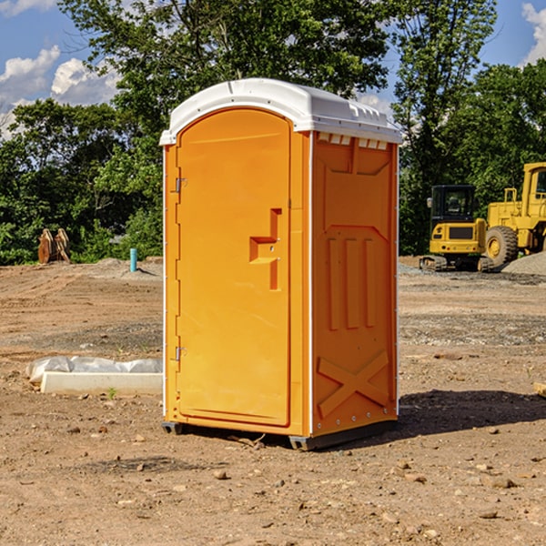 how often are the porta potties cleaned and serviced during a rental period in Meade County